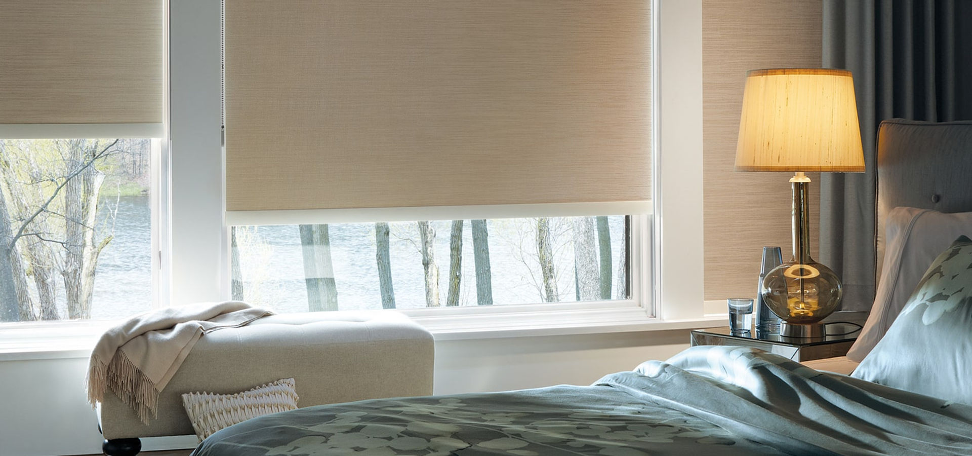 Shade displays in showroom