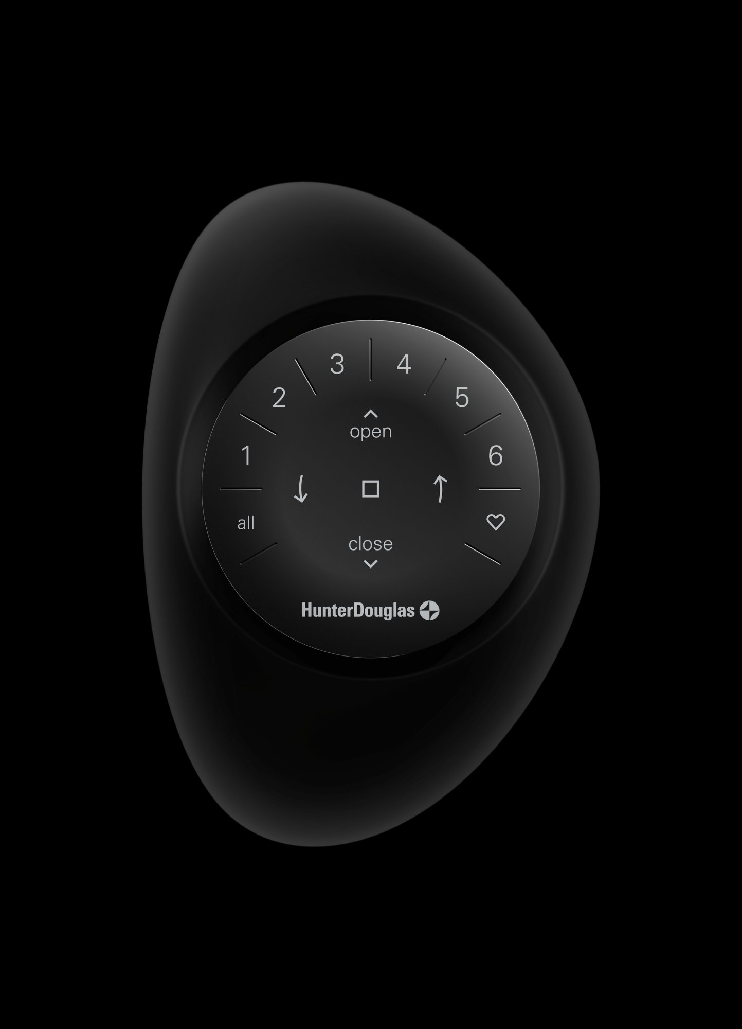 Hunter Douglas Pebble remote in black