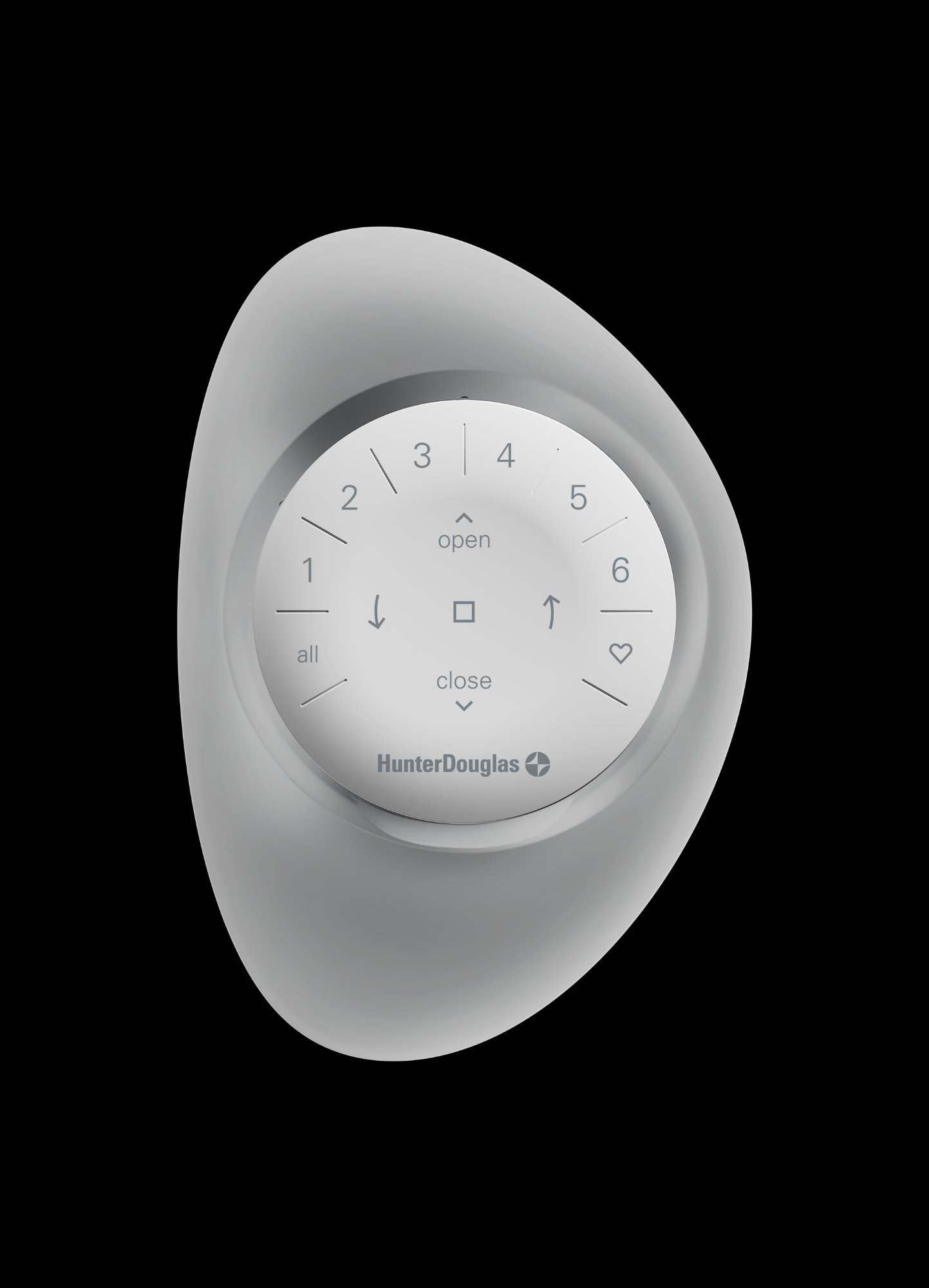 Hunter Douglas Pebble remote in white
