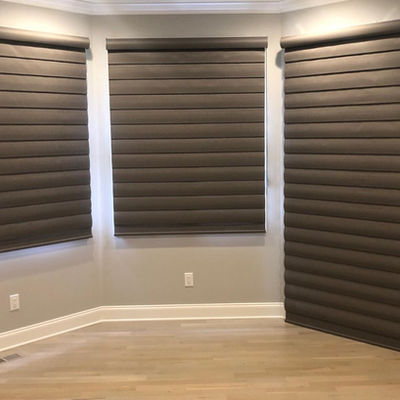 Room darkening shades installation